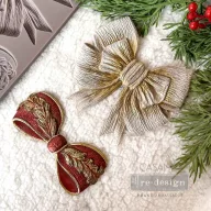   Limited Edition Redesign with Prima Kacha – Vintage Opulence Bow Öntőforma 5″X8″ Décor Mould (1 db)