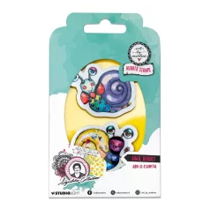   Art by Marlene Snail Buddies Gumibélyegző készlet ABM Cling Stamp 1 csomag