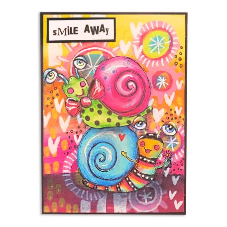 Art by Marlene Snail Buddies Gumibélyegző készlet ABM Cling Stamp 1 csomag