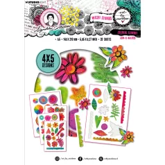   Art by Marlene Colorful Elements Matrica készlet ABM Washi Sticker Sheets 1 csomag