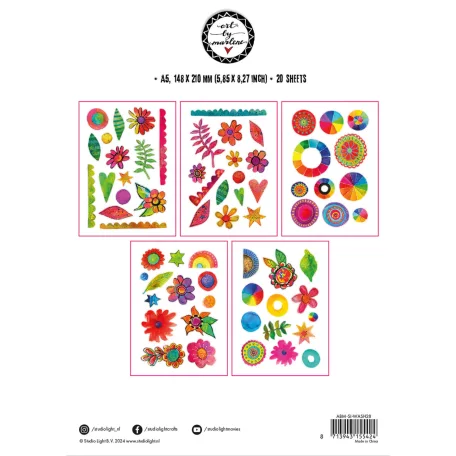 Art by Marlene Colorful Elements Matrica készlet ABM Washi Sticker Sheets 1 csomag