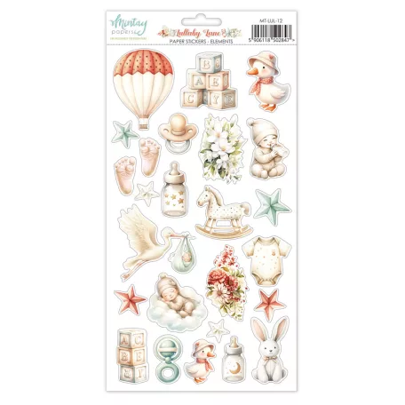 Mintay Papers Lullaby Lane Matrica Paper Stickers Elements  1 csomag
