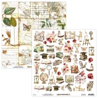   Mintay Papers Academia Scrapbook papír Kivágóív Elements 12" (30 cm) 1 lap