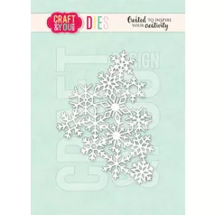   Craft & You Vágósablon Snowflakes Background Cutting Dies (1 csomag)