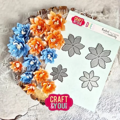 Craft & You Vágósablon Magda's Seven Petal Flower Cutting Dies (1 csomag)