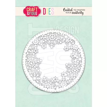 Craft & You Vágósablon Round Snowflakes Frame Cutting Dies (1 csomag)