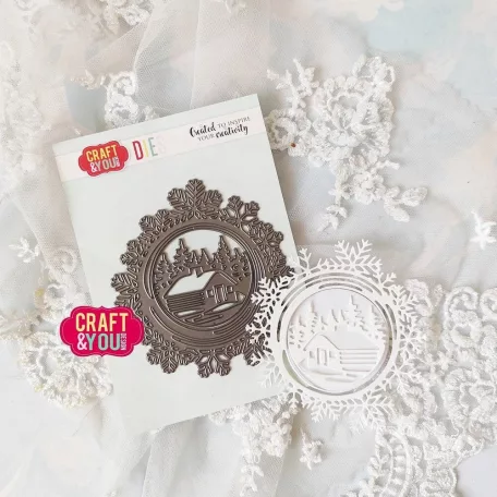 Craft & You Vágósablon Snowflakes Frame Cutting Dies (1 csomag)