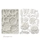 Stamperia Old Lace Szilikon öntőforma A5 Butterfly and Flowers Silicon Mould (1 db)