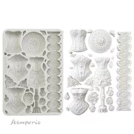   Stamperia Old Lace Szilikon öntőforma A5 Mannequins and Corsets Silicon Mould (1 db)
