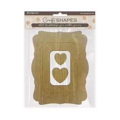   Stamperia Frames and Hearts MDF alap Crafty Shapes MDF BLANKS (1 db)