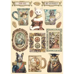   Stamperia Alterego Fa dísíztőelem A5  Wooden Shapes (1 ív)