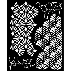   Stamperia Alterego Vastag stencil 20x25cm Mixed Patterns Thick Stencil  (1 db)