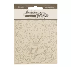   Stamperia Alterego Chipboard 14x14 cm Frames and Crown Decorative Chips (1 ív)