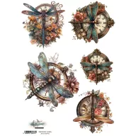   Alchemy of Art Rizspapír A4 - Steampunk Time - 1 - Rice Paper (1 ív)