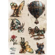   Alchemy of Art Rizspapír A4 - Steampunk Time - 3 - Rice Paper (1 ív)