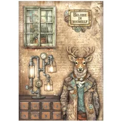 Stamperia Alterego Rizspapír A4 Deer Rice Paper (1 ív)