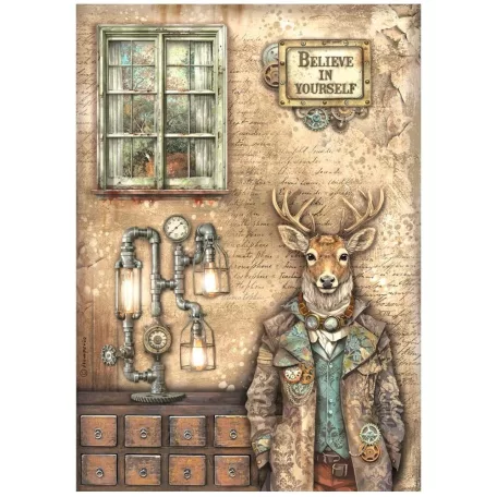 Stamperia Alterego Rizspapír A4 Deer Rice Paper (1 ív)