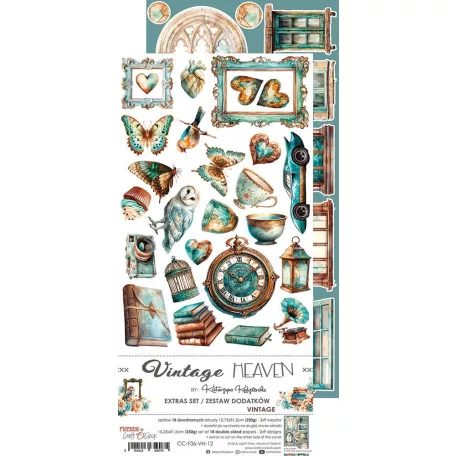 Craft O'Clock Kivágóív Vintage Heaven Vintage Extras to Cut Set (18 ív)