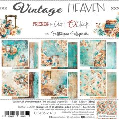   Craft O'Clock Scrapbook papírkészlet 6" (15 cm) Vintage Heaven Paper Collection Set (24 ív)