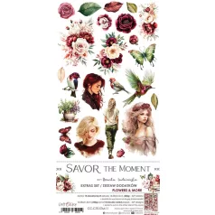   Craft O'Clock Kivágóív Savor the Moment Flowers & More Extras to Cut Set (18 ív)