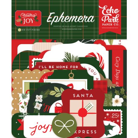 Echo Park Christmas Joy Kivágatok Ephemera (1 csomag)