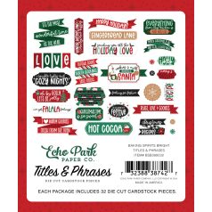   Echo Park Baking Spirits Bright Kivágatok Titles & Phrases (1 csomag)