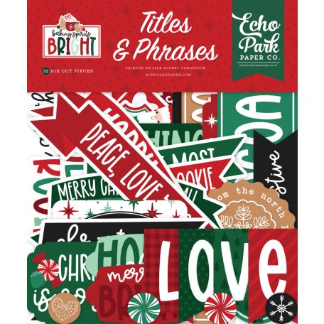 Echo Park Baking Spirits Bright Kivágatok Titles & Phrases (1 csomag)