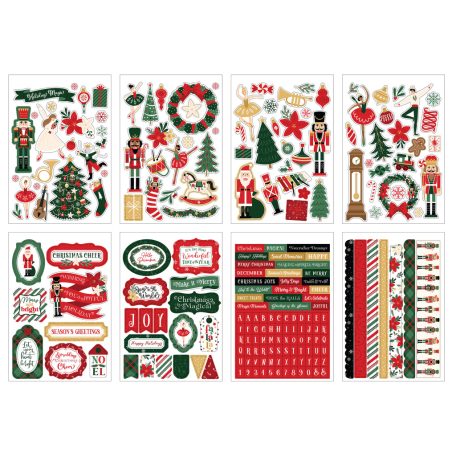Echo Park Nutcracker Christmas Matrica készlet Sticker Book (16 ív)