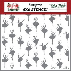   Echo Park Nutcracker Christmas Ballerina Stencil 6" (15 cm) Designer Stencil (1 db)