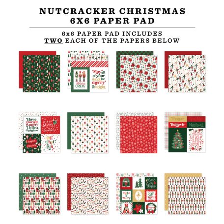 Echo Park Nutcracker Christmas Scrapbook papírkészlet 6" (15 cm) Paper Pack (24 lap)