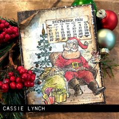   Stampers Anonymous Santa Visit Tim Holtz Gumibélyegző Cling Stamps (1 csomag)