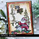 Stampers Anonymous Santa Visit Tim Holtz Gumibélyegző Cling Stamps (1 csomag)