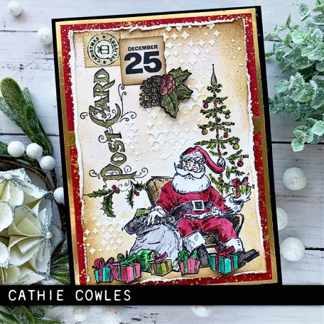 Stampers Anonymous Santa Visit Tim Holtz Gumibélyegző Cling Stamps (1 csomag)