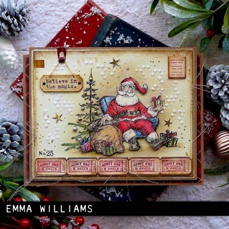 Stampers Anonymous Santa Visit Tim Holtz Gumibélyegző Cling Stamps (1 csomag)