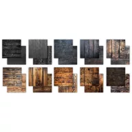   Craft Consortium Scorched Wood Scrapbook papírkészlet Essential Craft Papers 12" (30 cm) 30 lap
