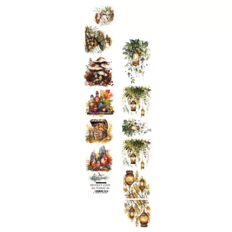 Alchemy of Art Kivágóív 30cm x 5cm Tales of Moss and Fern 05 Extras to Cut (1 ív)