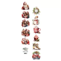   Alchemy of Art Kivágóív 30cm x 5cm Ho Ho Ho 04 Extras to Cut (1 ív)