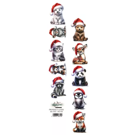 Alchemy of Art Kivágóív 30cm x 5cm Ho Ho Ho 01 Extras to Cut (1 ív)