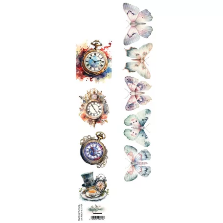 Alchemy of Art Kivágóív 30cm x 5cm Alice 03 Extras to Cut (1 ív)