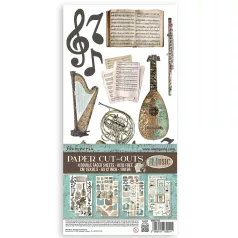 Stamperia Music Kivágóív Paper cut-outs (4 ív)