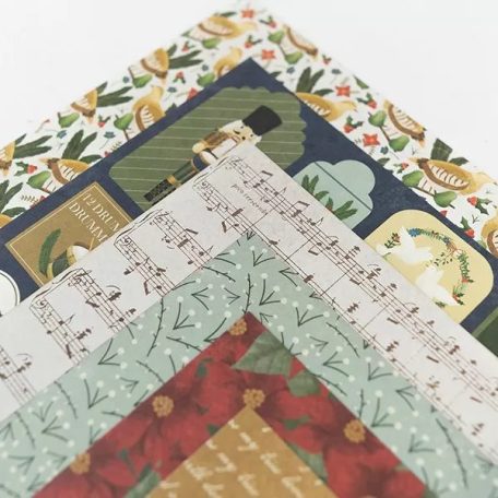 First Edition Scrapbook papírkészlet 8" (20 cm) Twelve Days of Christmas Paper Pad (48 lap)