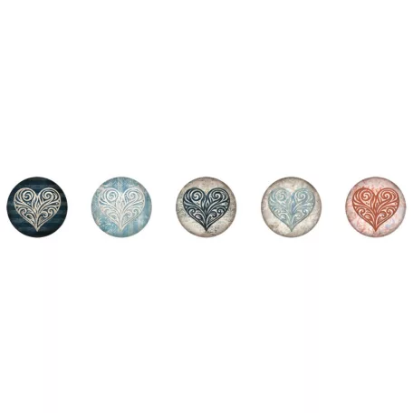 Studio Light Vintage Heart Kör matricák ø30mm Round Stickers on Roll (100 db)