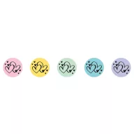   Studio Light Hearts Kör matricák ø30mm Round Stickers on Roll (100 db)
