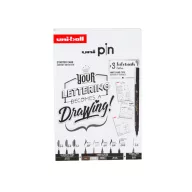 UNI PIN rajzmarker készlet Lettering Collection Box