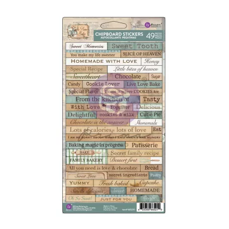 Prima Marketing The Home Baker Chipboard matrica Chipboard Stickers (1 db)