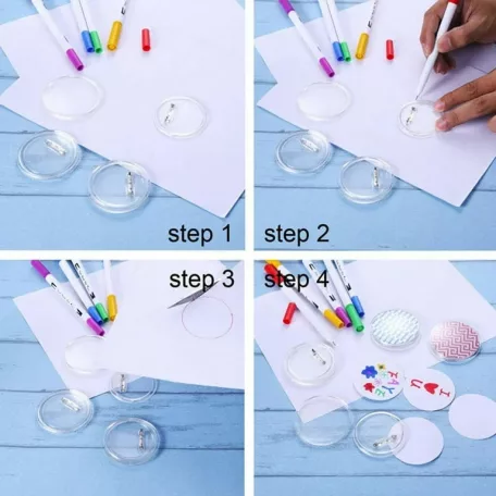 Hobby Crafting Fun  Összepattintós kitűző ø 47mm Click Buttons (18 db)