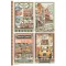 Stamperia Art of Travelling Rizspapír A4 4 cards Rice Paper (1 ív)