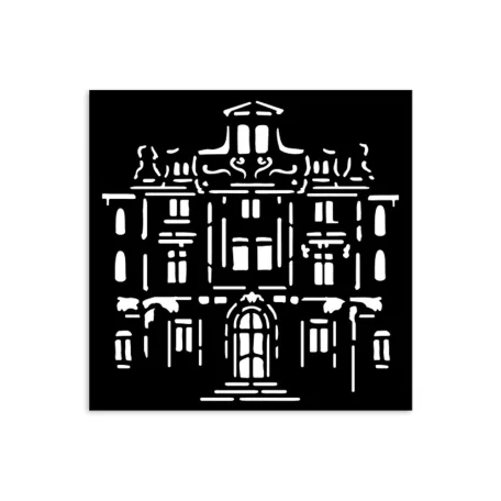 Stamperia Art of Travelling Vastag stencil 12x12cm Palace Thick Stencil  (1 db)