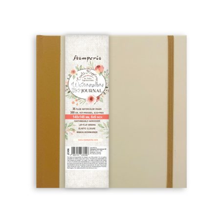 Stamperia Mixed Media Journal 14.8x14.8cm Akvarell tömb 250g / Watercolor Art Journal  (18 lap)