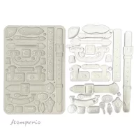   Stamperia Art of Travelling Szilikon öntőforma A5 Belts And Handles Silicon Mould (1 db)